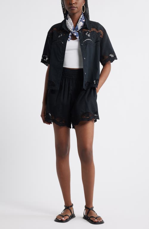 Shop Treasure & Bond Cutwork Pull-on Woven Cotton Shorts