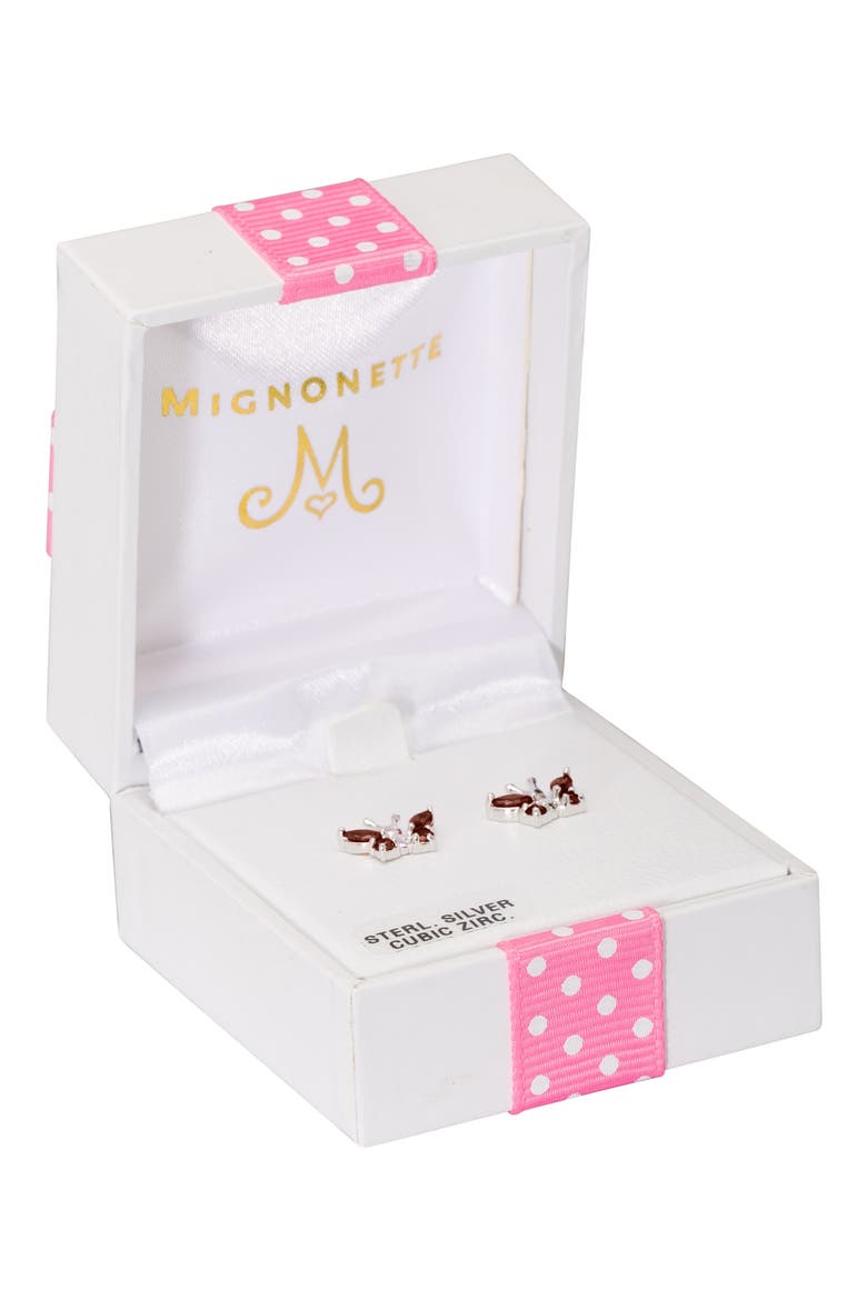Butterfly Birthstone Sterling Silver Earrings, Alternate, color, JANUARY