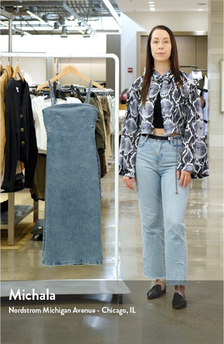 Jasmine Strapless Denim Midi Dress, sales video thumbnail