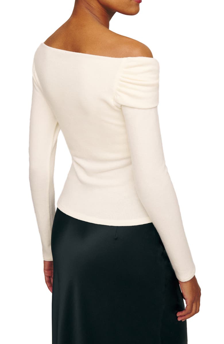 Reformation Elio One-Shoulder Top, Alternate, color, Fior Di Latte