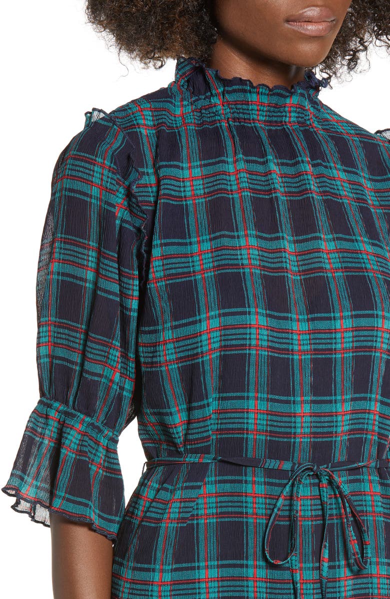 The Fifth Label Zone Tartan Midi Dress, Alternate, color, 