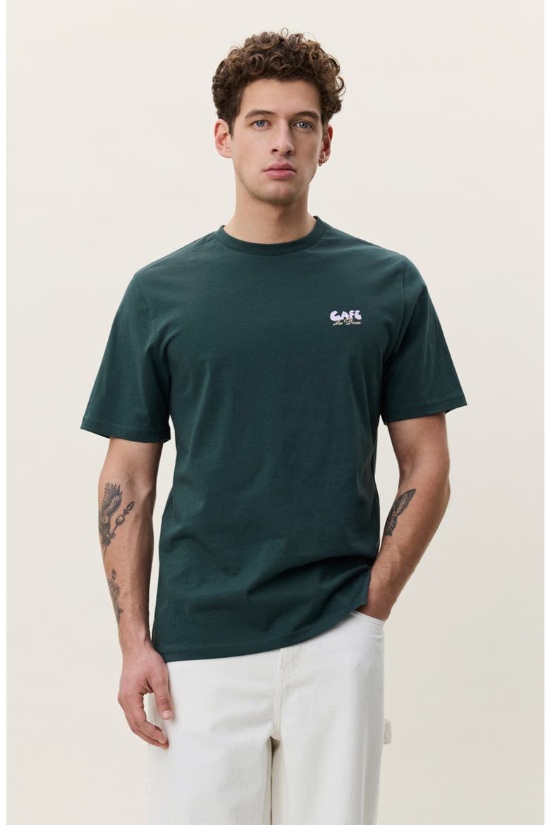 Café Organic Cotton Graphic T-Shirt, Alternate, color, PINE GREEN