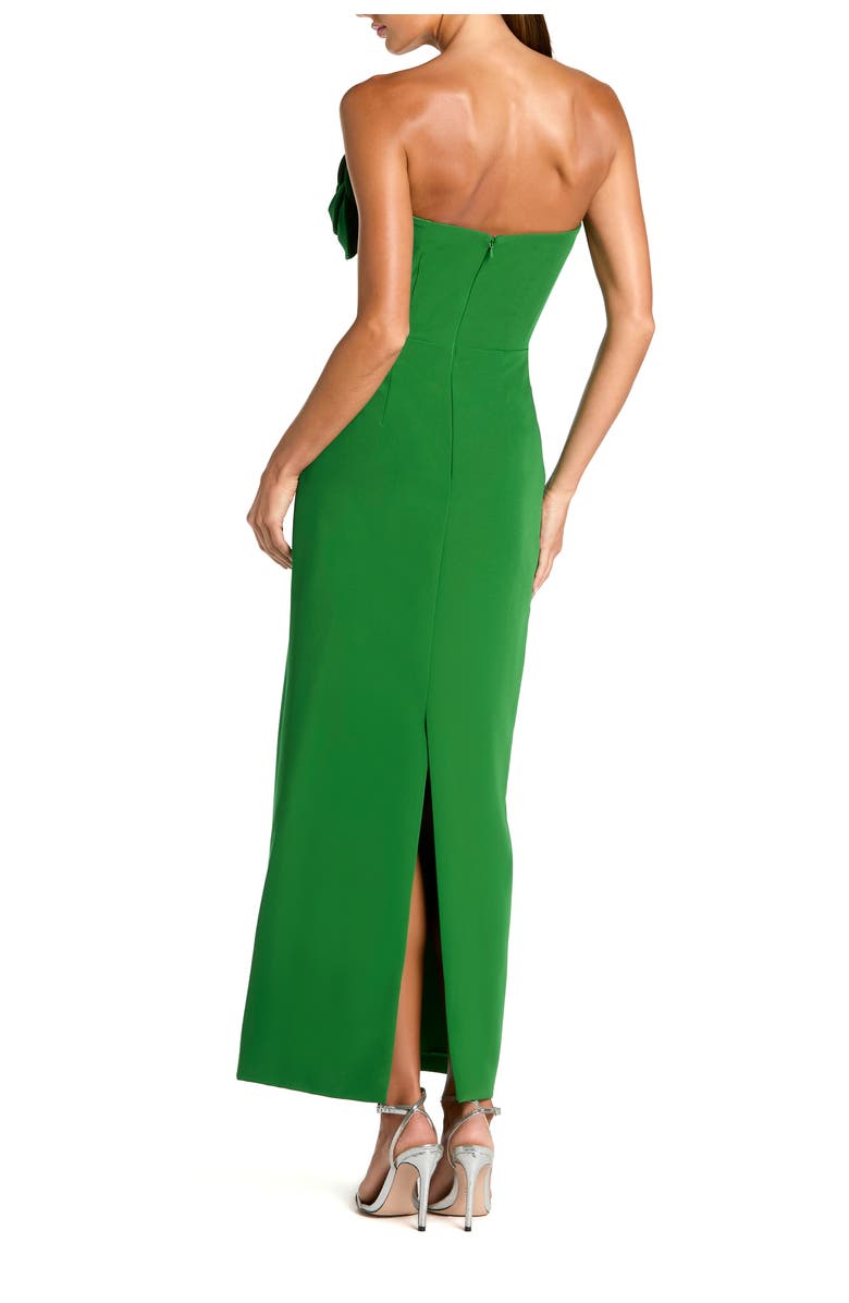 Mac Duggal Strapless Crepe Dress With 3D Flower Detail, Alternate, color, Spring Green