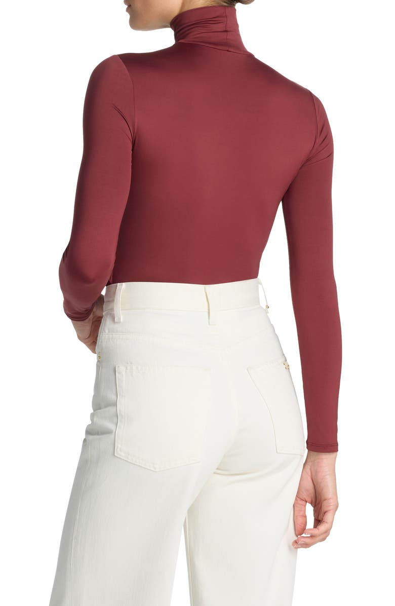 St. John Collection Nuda Jersey Turtleneck Top, Alternate, color,