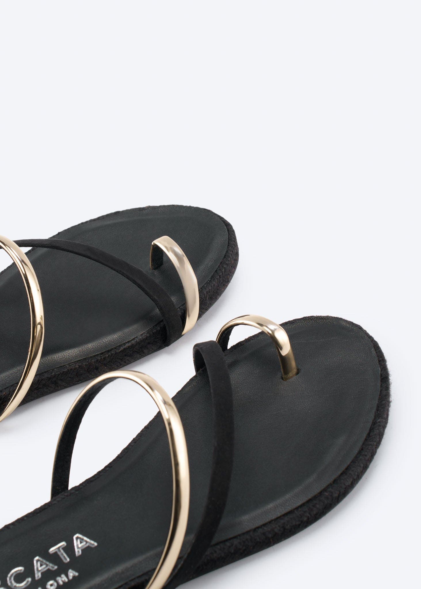 VISCATA Miramar Suede Espadrille Sandal Flats, Alternate, color, Black