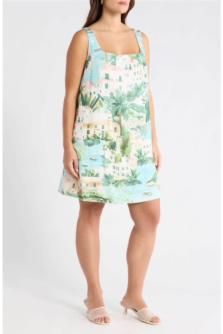 Piti Town Zenica Minidress, Alternate, color, AQUA-MULTI