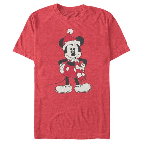 Men's Mickey & Friends Christmas Santa Hat Mickey  Graphic T-Shirt