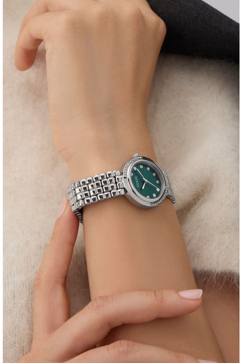 Clara Bracelet Watch, 28mm, Alternate, color, SILVER TONE