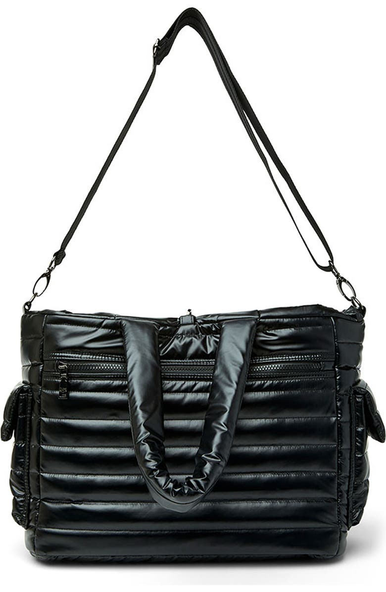 THINK ROYLN Two Faced Reversible Tote, Alternate, color, Pearl Black