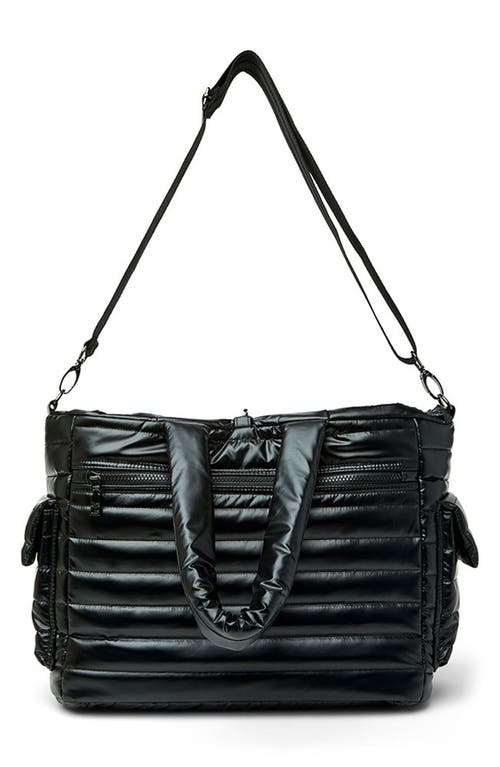 Think Royln Two Faced Reversible Tote In Pearl Black