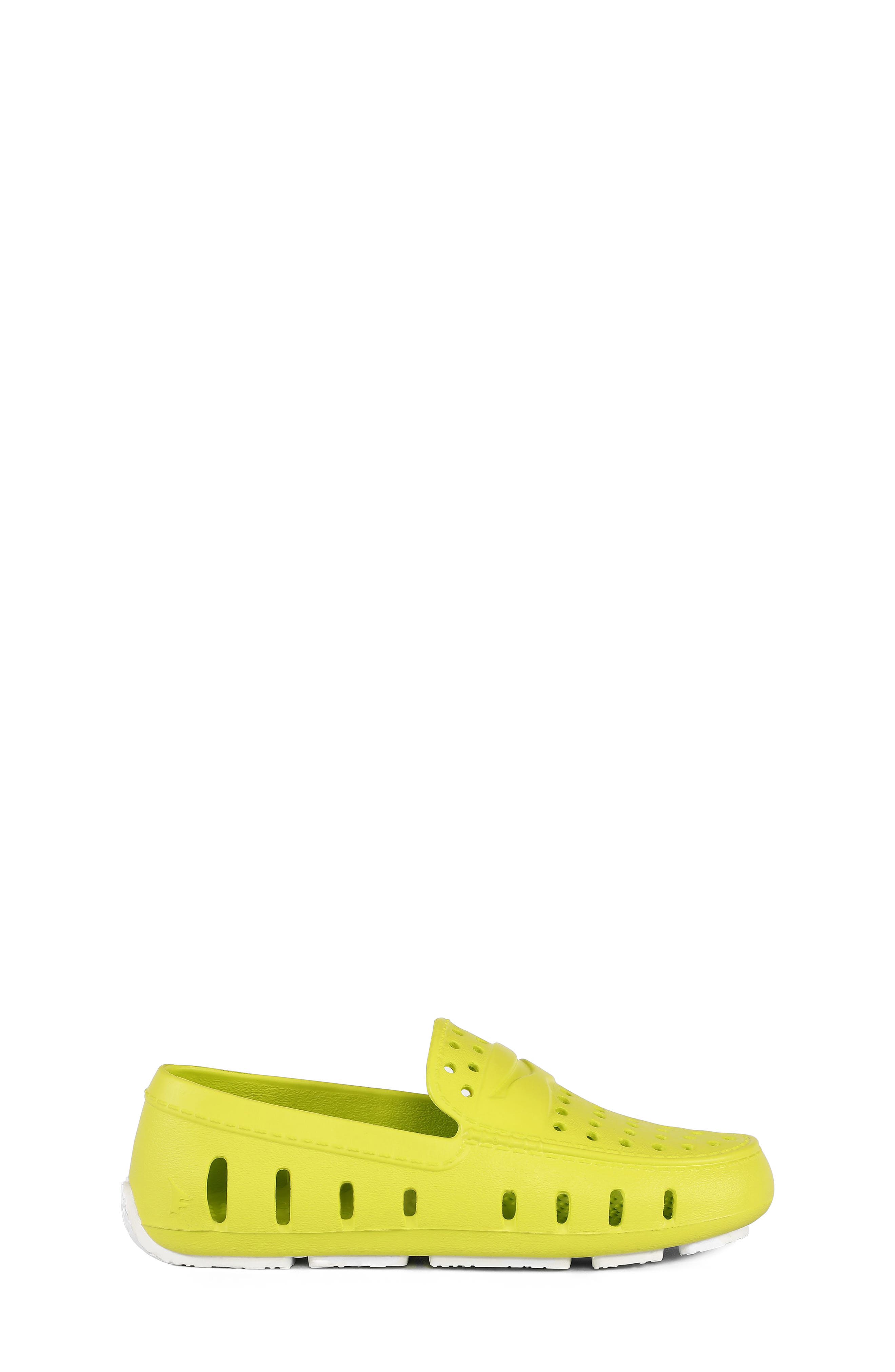 FLOAFERS Kids' Prodigy Waterproof Driver Loafer, Alternate, color, Lime/Bright White