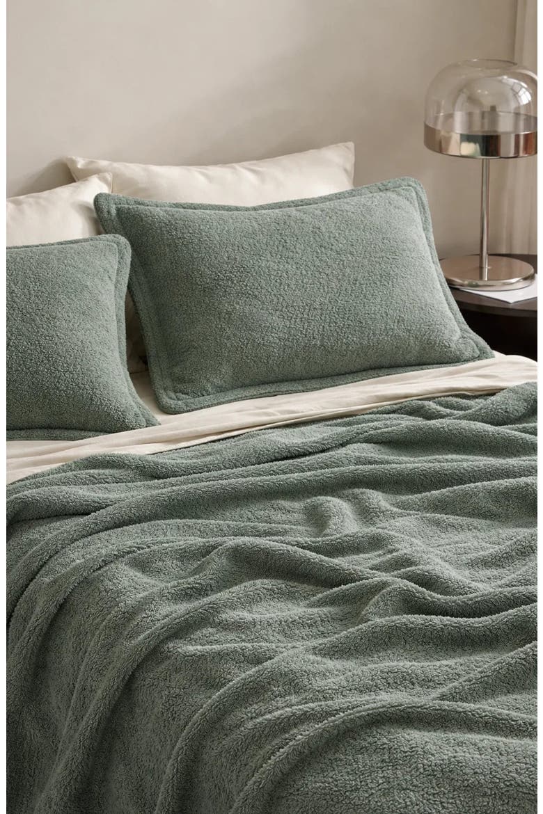 Cloud Silque Set of 2 Shams, Alternate, color, SLATE GREY