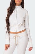 EDIKTED Alexia Crop Zip-Up Jacket