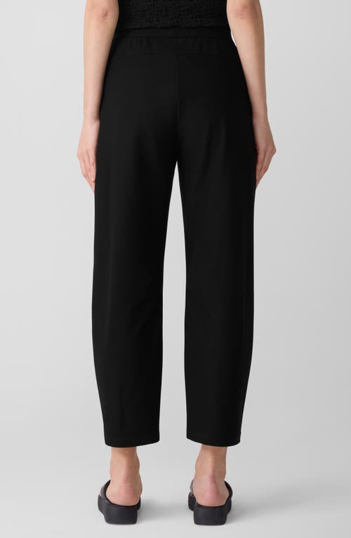 Eileen Fisher Ankle Barrel Leg Pants In Black