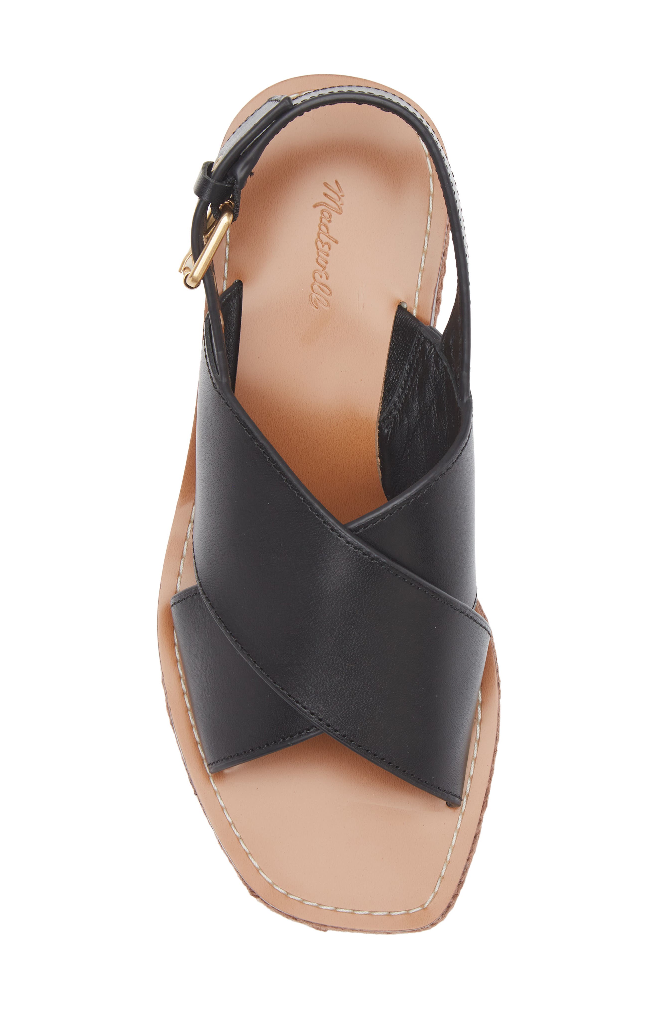 Madewell The Amee Wedge Platform Sandal, Alternate, color, True Black