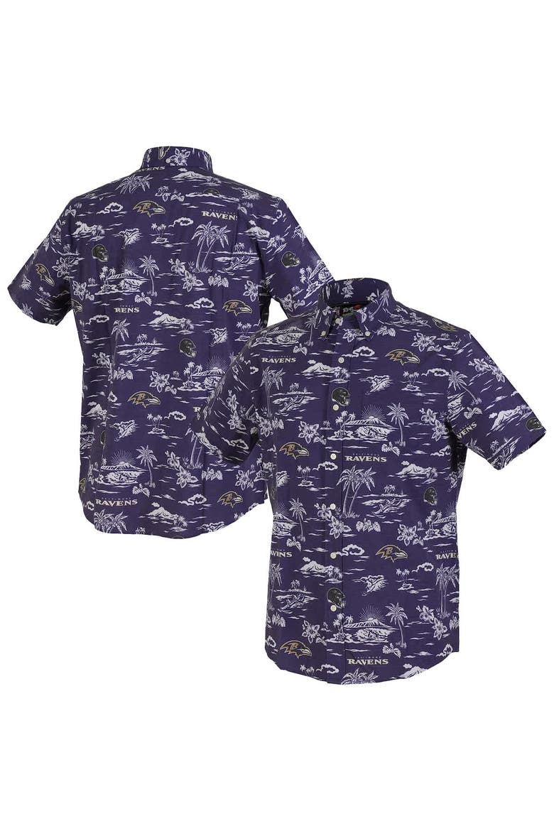 Men's Reyn Spooner Purple Baltimore Ravens Kekai Performance Button-Down Shirt, Main, color, Purple