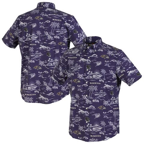 Men's Reyn Spooner Purple Baltimore Ravens Kekai Performance Button-Down Shirt
