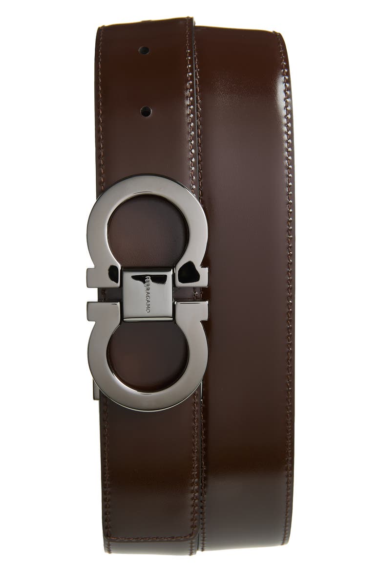 Reversible Leather Belt, Alternate, color, BLACK/ AUBURN