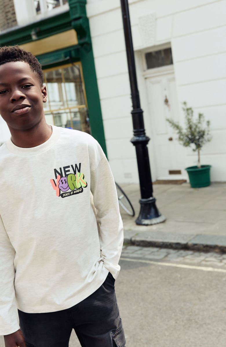 NEXT Kids' New York Long Sleeve Graphic T-Shirt, Alternate, color, Grey