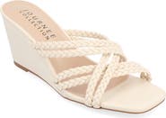 Journee Collection Baylen Braided Strappy Wedge Sandal
