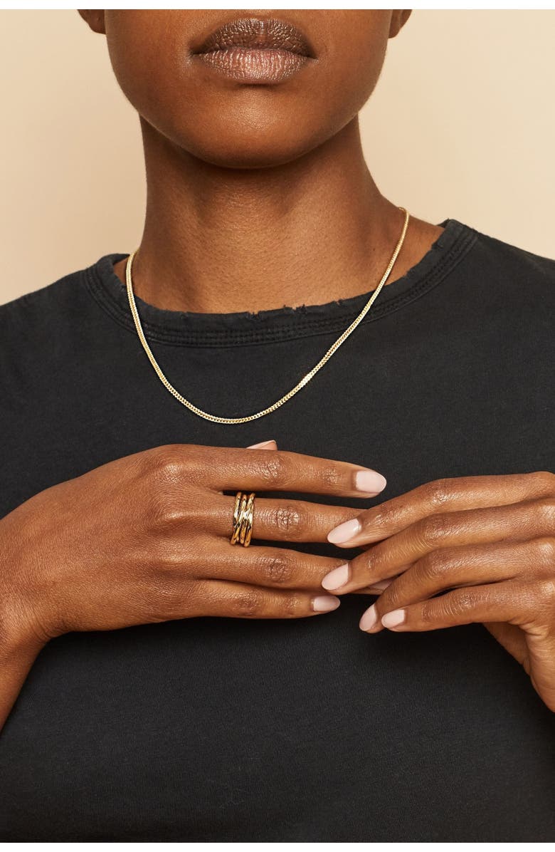 Oradina 14K Yellow Gold Echelon Ring, Alternate, color, Yellow Gold