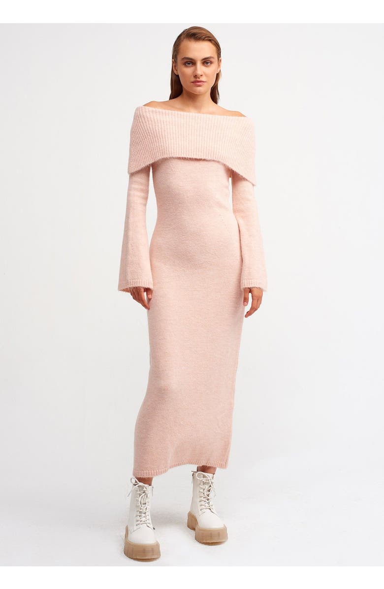 Le Fafo Knit Off-Shoulder Sweater Dress, Main, color,