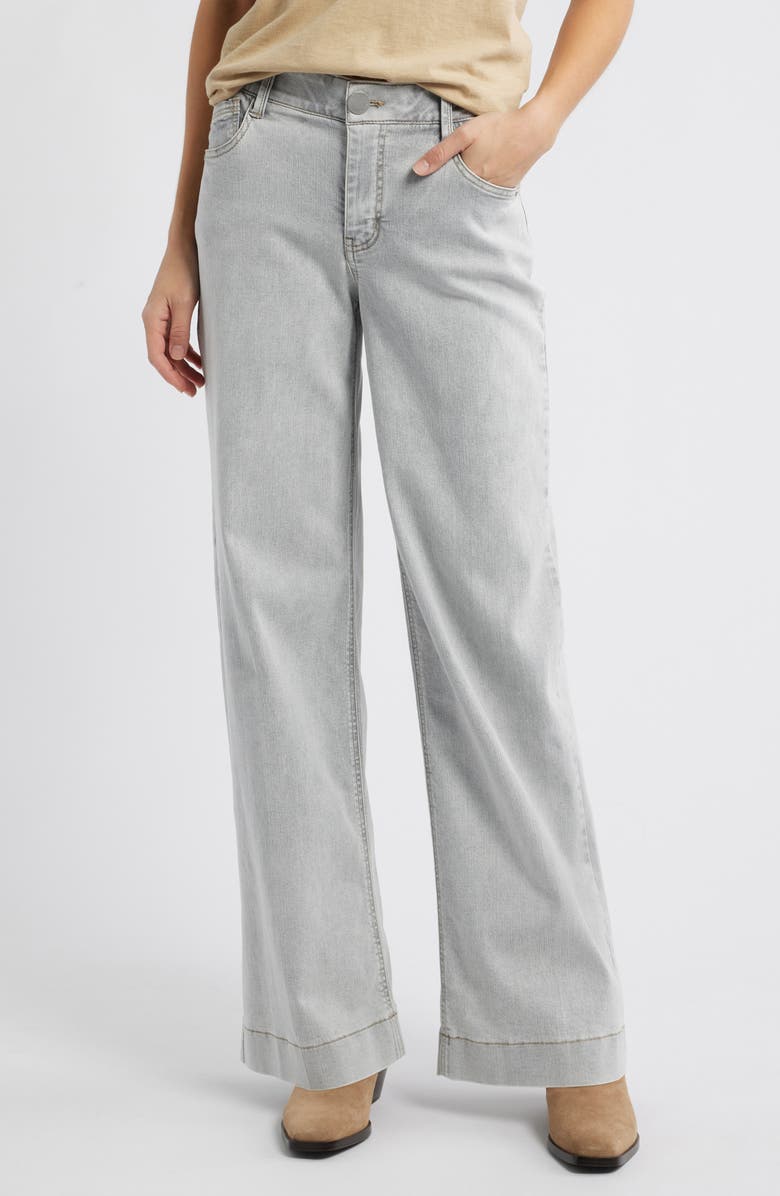 Wit & Wisdom Sam 'Ab'Solution High Waist Wide Leg Jeans, Main, color, Light Grey