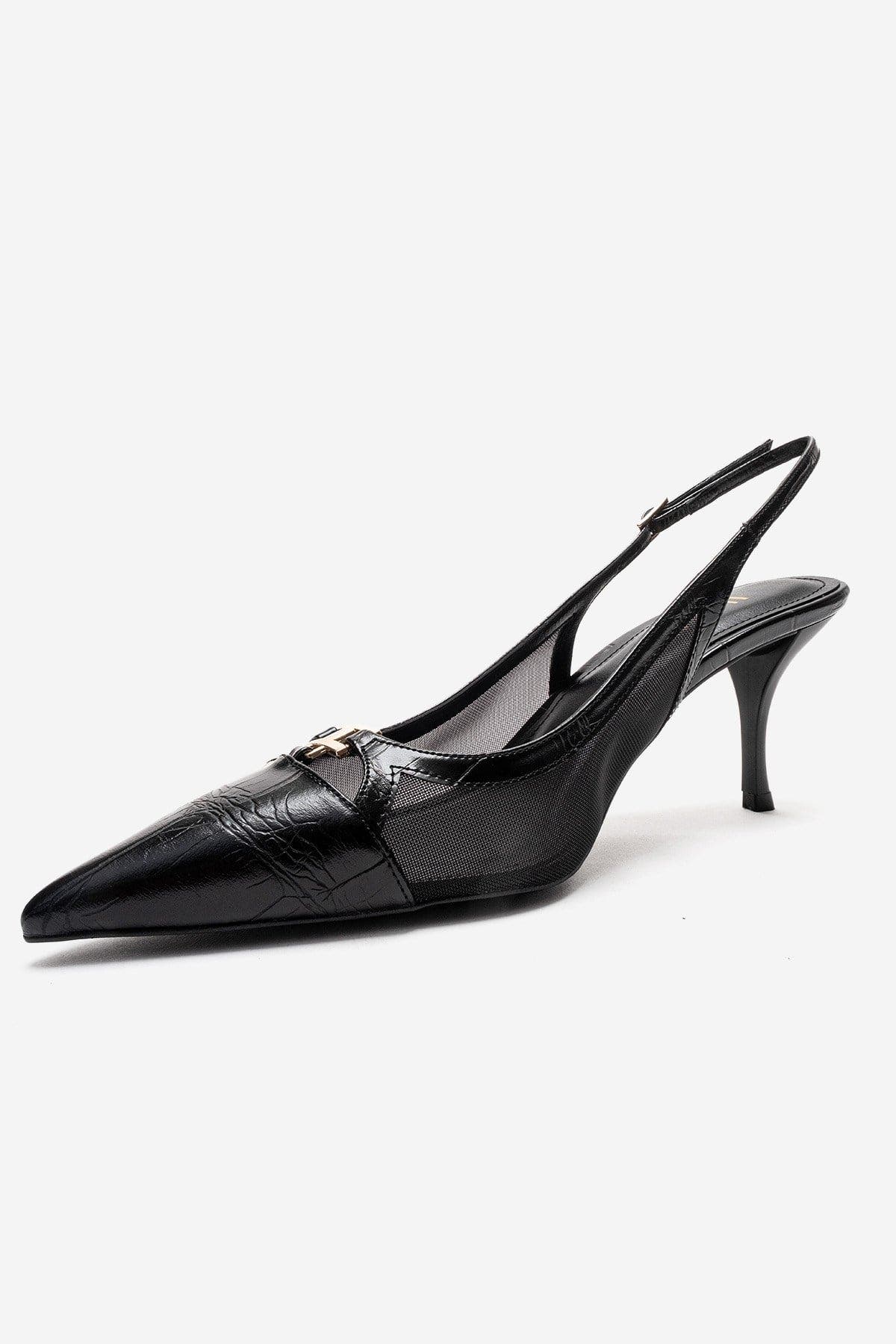 Prologue Shoes Orella Stiletto Mesh Pump, Alternate, color, Black Print