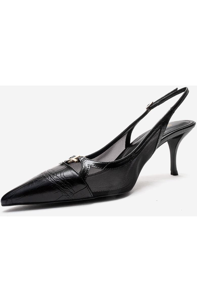 Prologue Shoes Orella Stiletto Mesh Pump, Alternate, color, Black Print