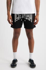 ICECREAM Shot Cotton French Terry Sweat Shorts