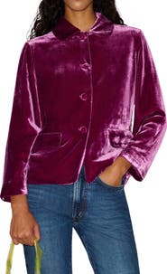 Reformation x Alexa Chung Pepo Velvet Jacket