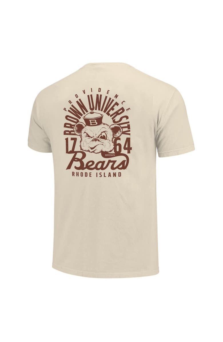 IMAGE ONE Men's Cream Brown Bears Comfort Colors Mascot Overlay T-Shirt, Alternate, color,