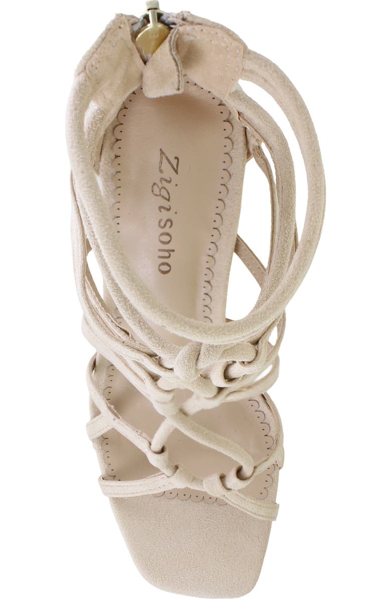 ZIGISOHO Cage Sandal, Alternate, color, Nude Suede