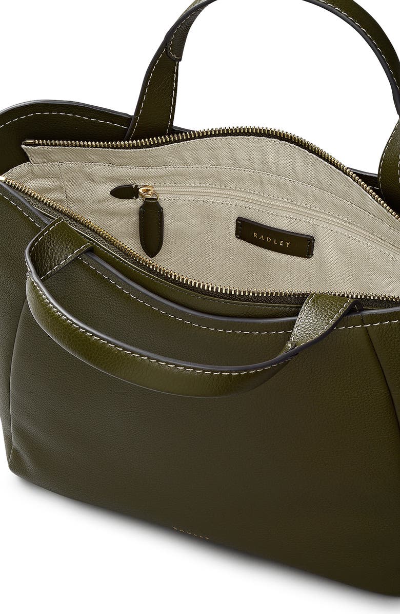 Radley Muswell Lane Pebbled Leather Satchel, Alternate, color, Pine Needle