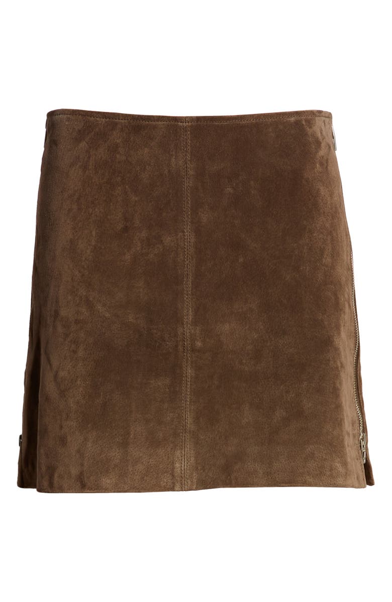 BLANKNYC Side Zip Suede Miniskirt, Alternate, color,