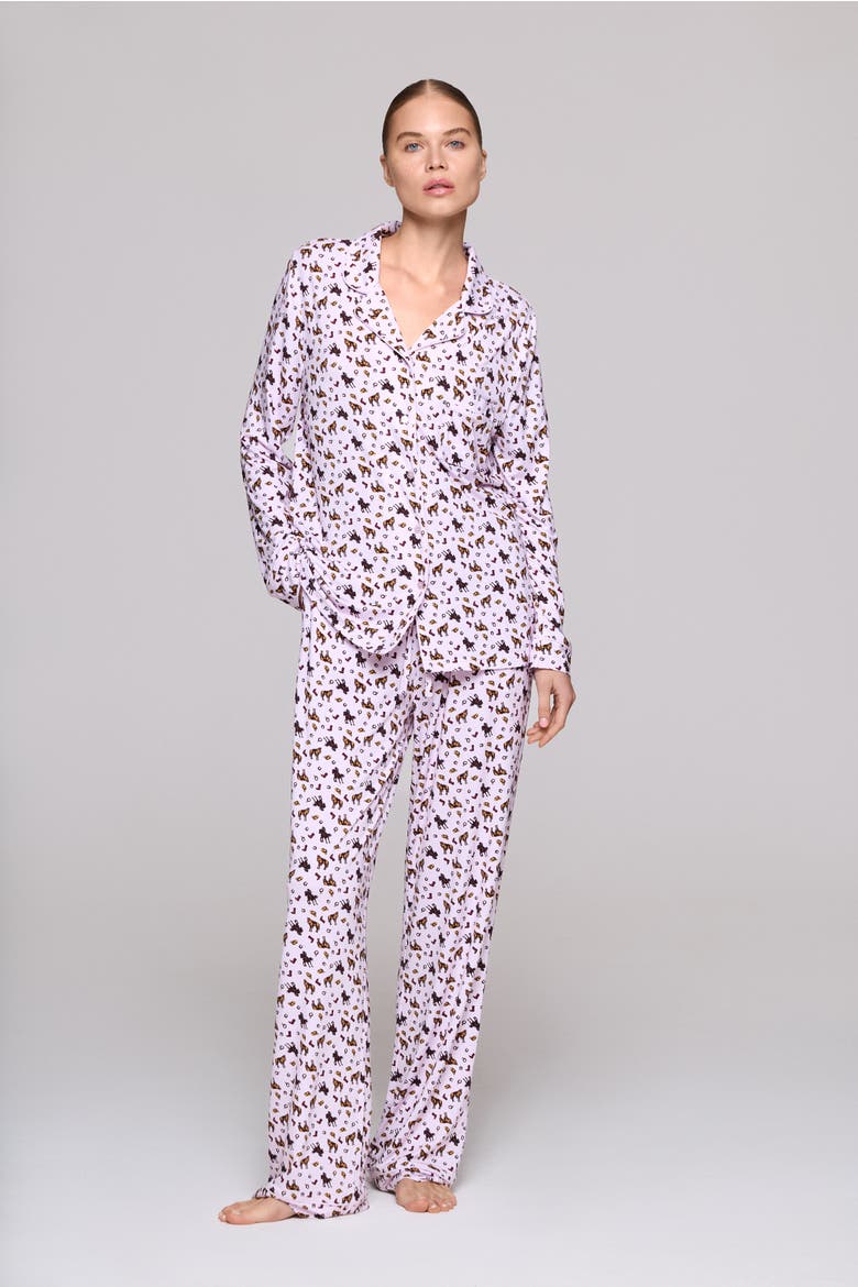 Yeehaw Long Pajama Set, Main, color, Pastel Pink