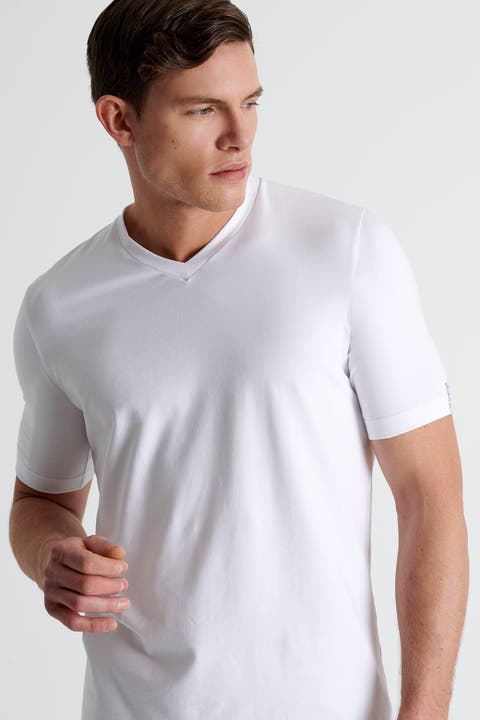 Microfiber V-neck T-shirt