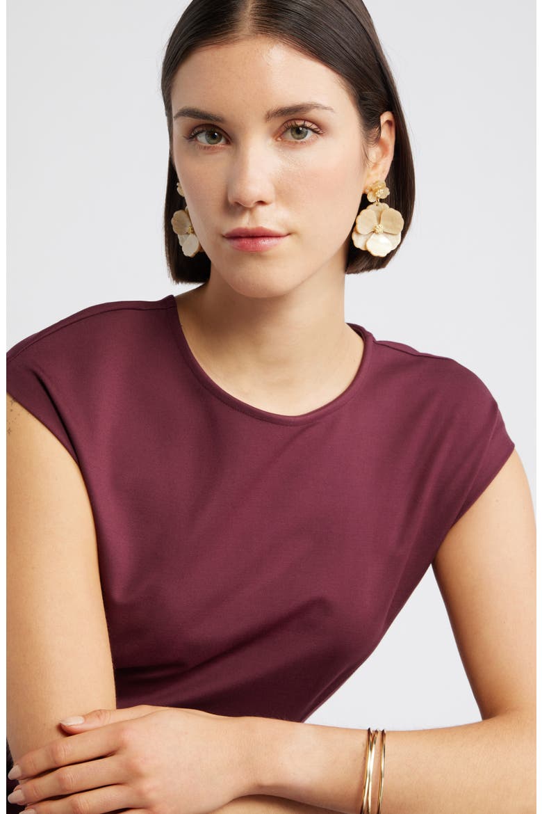 Pansy Drop Earrings, Alternate, color, CHAMPAGNE- GOLD