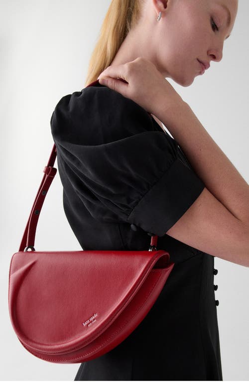 Kate Spade New York The Spade Fine Grain Leather Shoulder Bag In Red