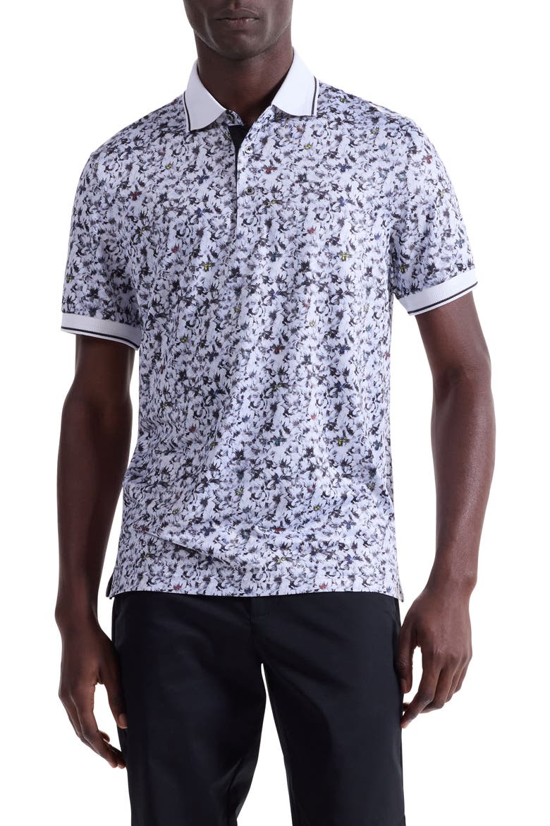 Three-Button Performance Polo, Main, color, BLACK