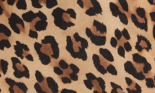 Bardot Emory Leopard Lace Inset Satin Midi Slipdress In Leopard