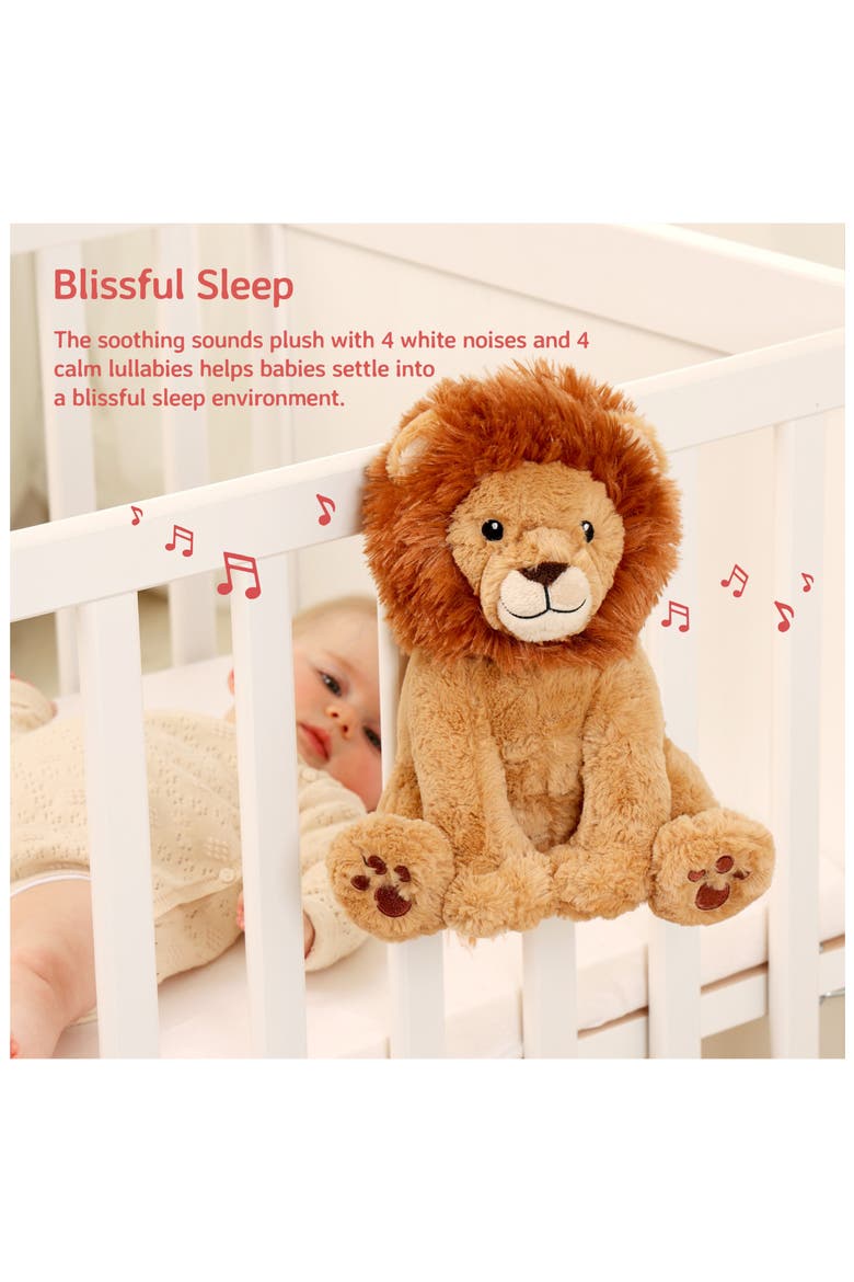 Louis the Lion Smart Sensor - Plush Toy & Baby Sleep Sound Soother, Alternate, color, BROWN