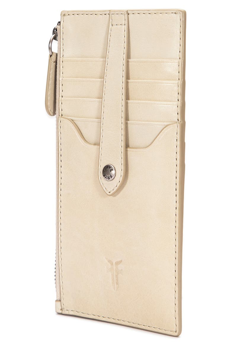 Slim Leather Snap Card Wallet, Alternate, color, OAT