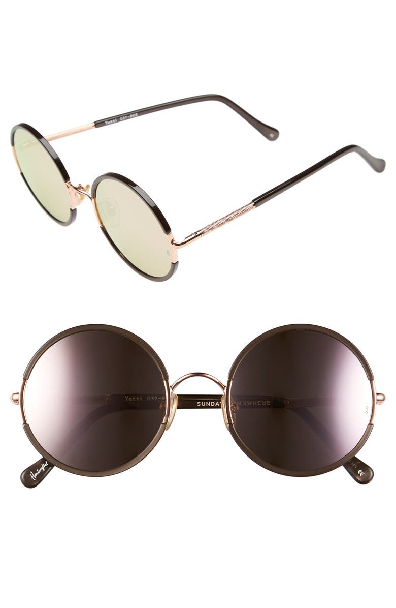 SUNDAY SOMEWHERE 'Yetti' 53mm Round Sunglasses, Main, color, 