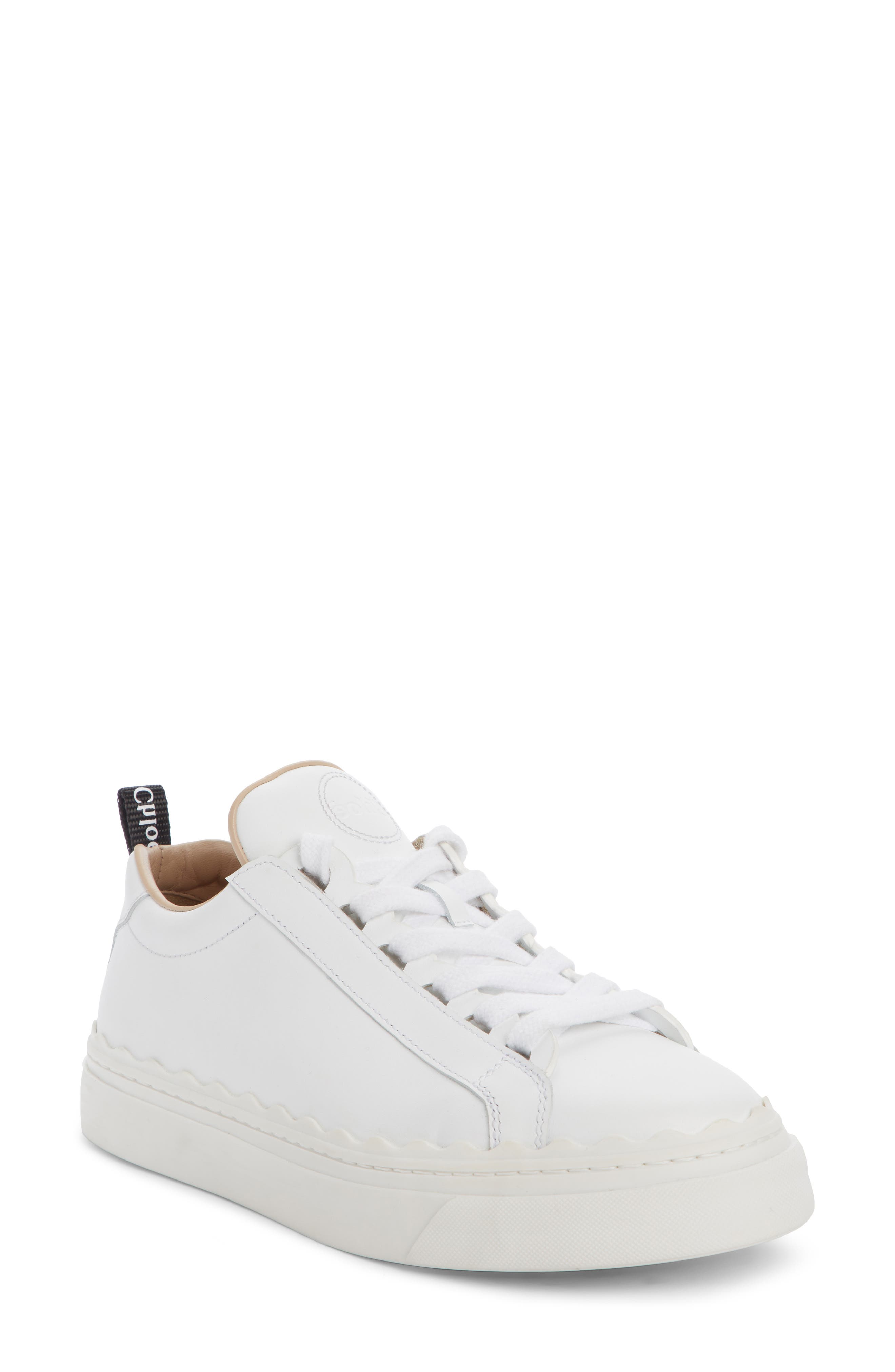 Lauren Low Top Sneaker, Main, color, WHITE LEATHER