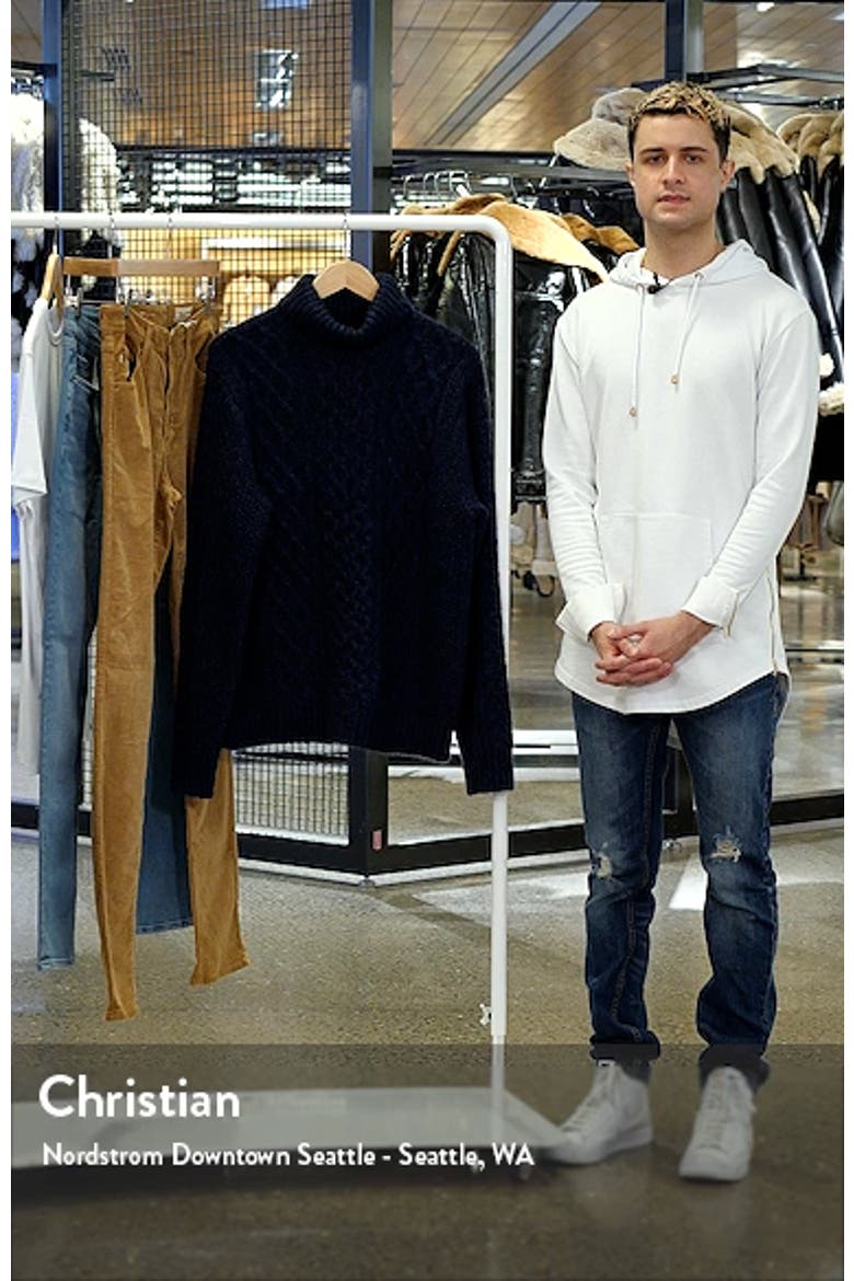 Cable Stitch Turtleneck Fisherman Sweater video