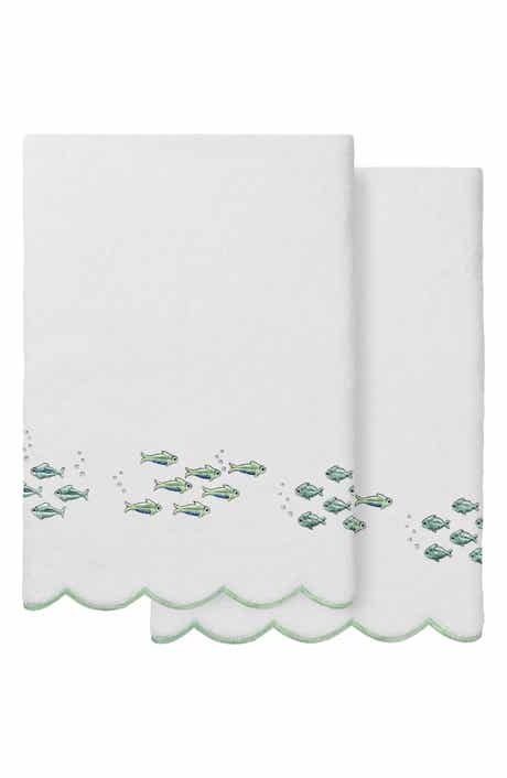 Fish School Scallop 2-Piece Bath Towel Set
