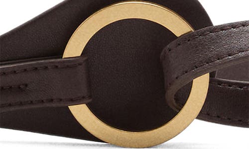Mango Slim Faux Leather Belt In Black