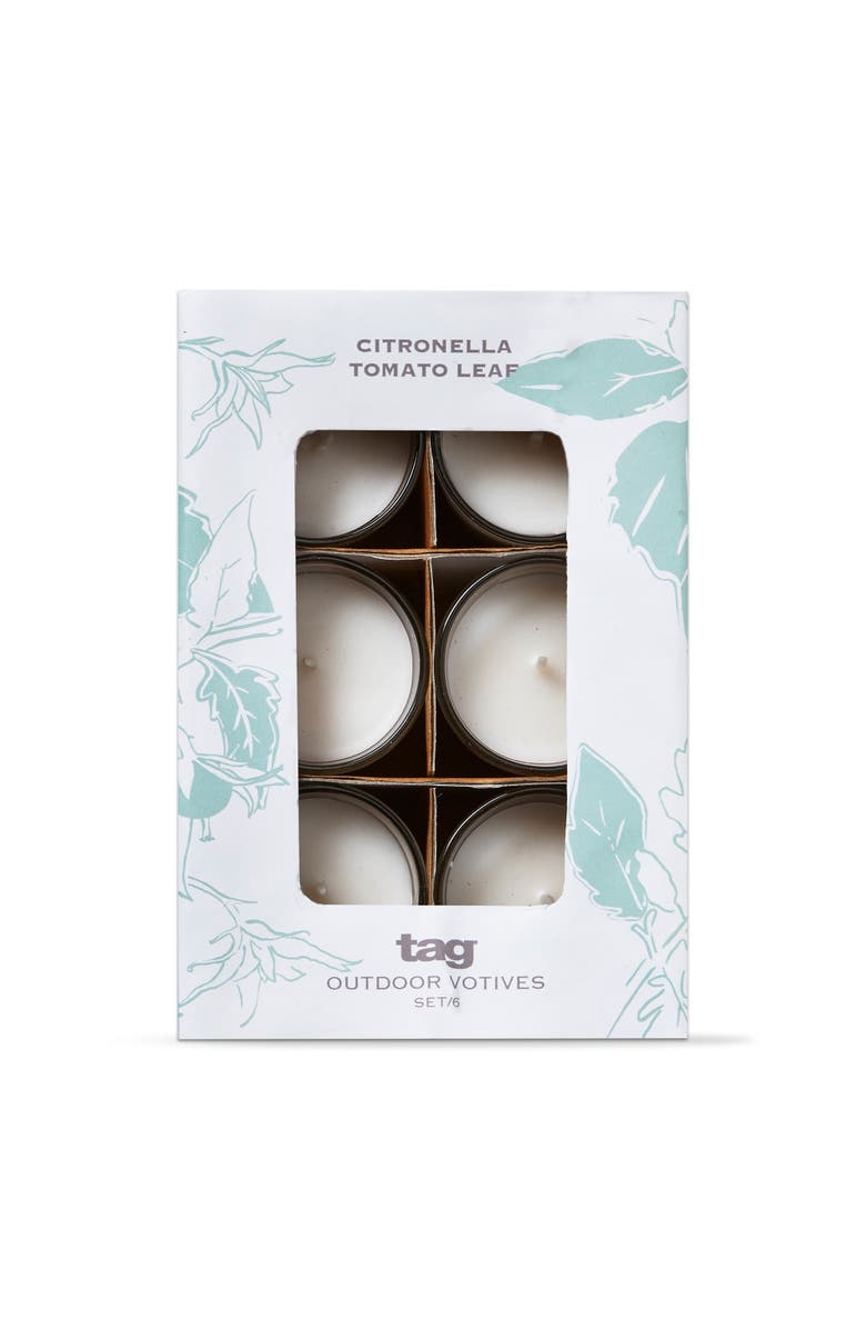 tag Citro Tomato Scented Votive Candles Set of Six Ivory, Main, color, Beige