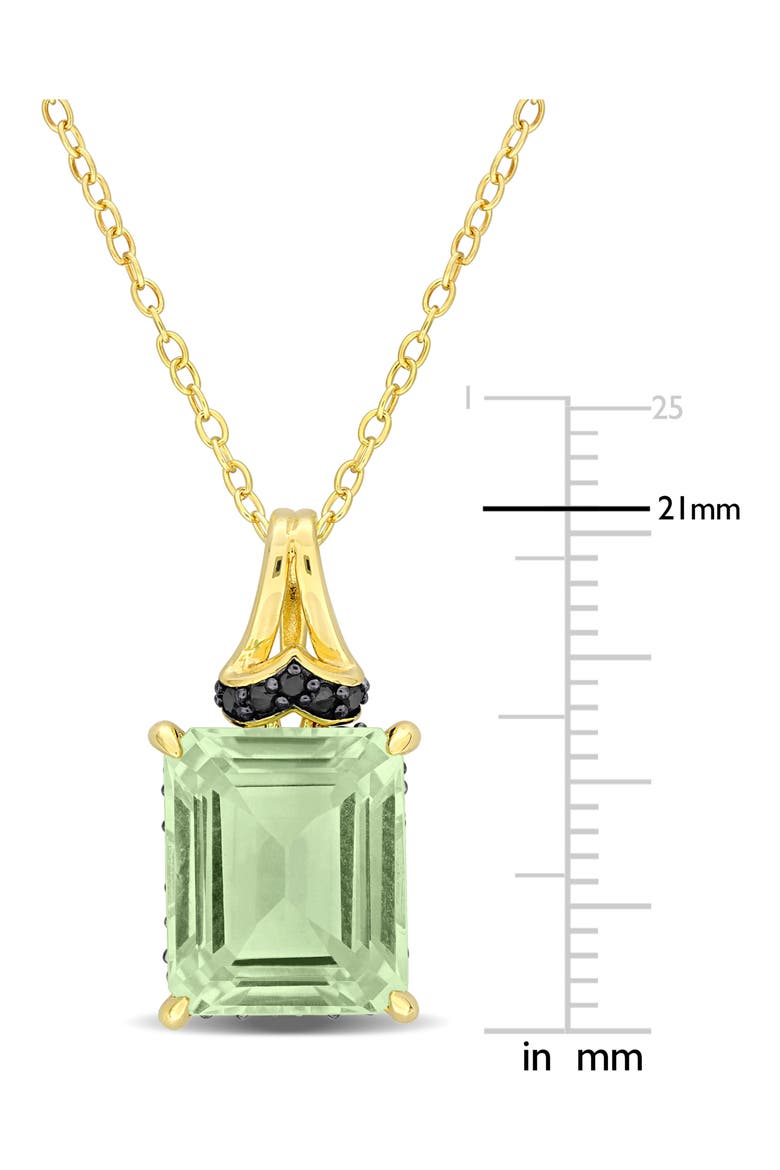 Emerald-Cut Green Quartz Pendant Necklace, Alternate, color, GREEN